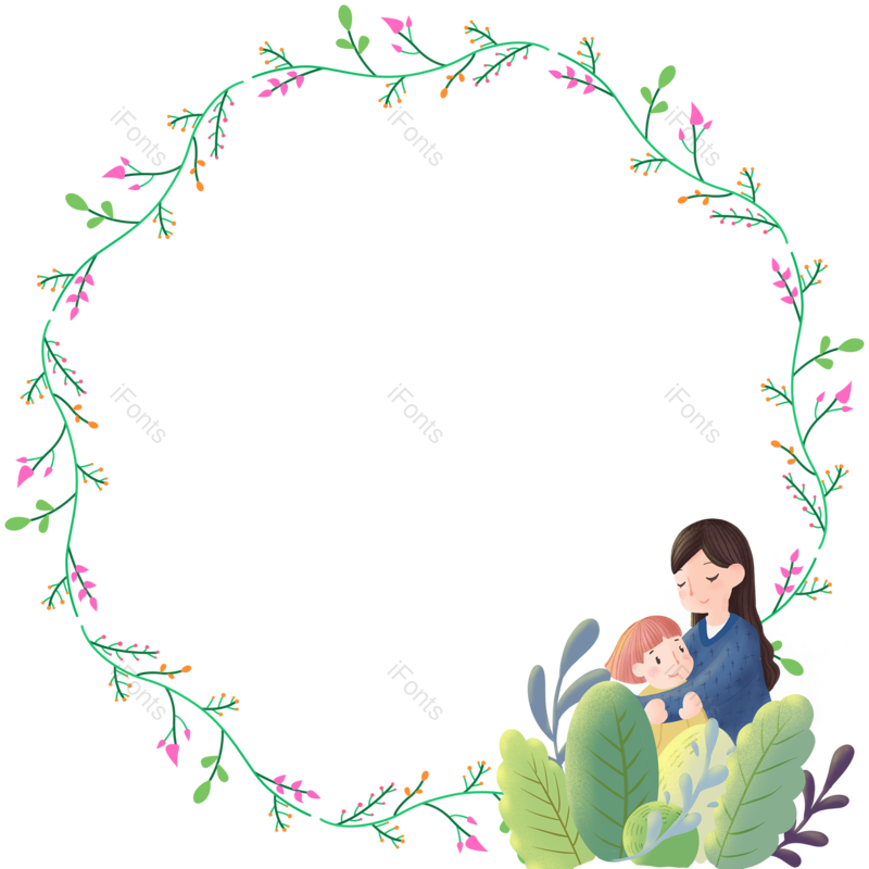 边框图片,母亲节元素,唯美边框PNG,鲜花免抠素材